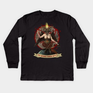 baphomet Kids Long Sleeve T-Shirt